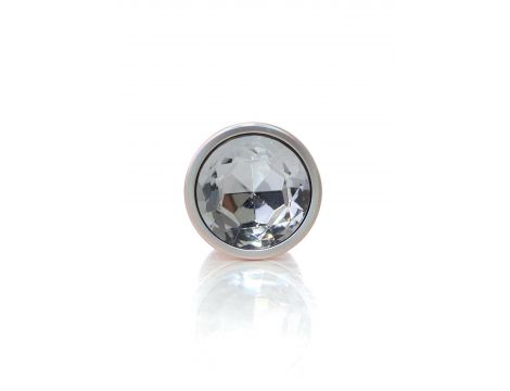 Korek analny ze stali nierdzewnej złoty z diamencikiem 9 cm HeavyFun - 4