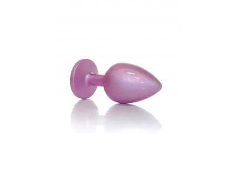 Stalowy korek analny z diamentem różowy HeavyFun 9 cm - 3