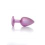 Stalowy korek analny z diamentem różowy HeavyFun 9 cm - 3