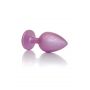 Stalowy korek analny z diamentem różowy HeavyFun 9 cm - 4