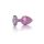 Stalowy korek analny z diamentem różowy HeavyFun 9 cm