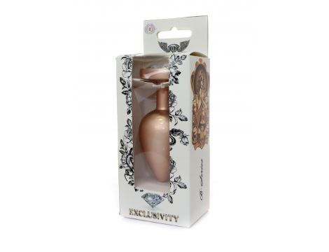 Korek analny ze stali nierdzewnej złote serce 9 cm - 7
