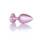 Biżuteria analna stalowa z diamencikiem różowym 9 cm - 2