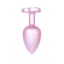 Biżuteria analna stalowa z diamencikiem różowym 9 cm - 5