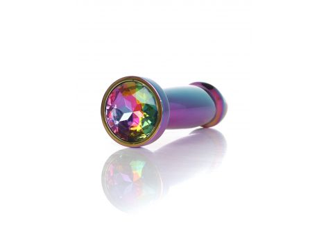 Stalowy korek analny penis z diamentem HeavyFun 10 cm - 4