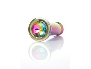 Stalowy korek analny penis z diamentem HeavyFun 12 cm