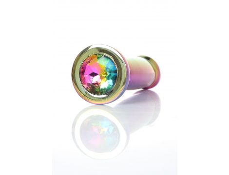 Stalowy korek analny penis z diamentem HeavyFun 12 cm