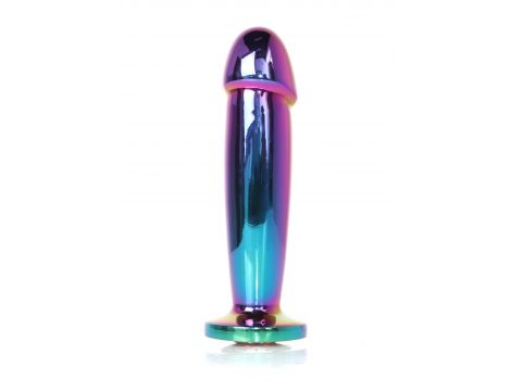 Stalowy korek analny penis z diamentem HeavyFun 12 cm - 5