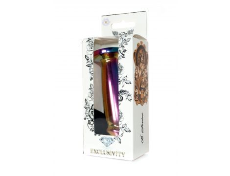 Stalowy korek analny penis z diamentem HeavyFun 12 cm - 8