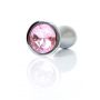 Korek analny ze stali nierdzewnej z diamencikiem HeavyFun srebrny 9 cm - 3