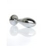 Korek analny ze stali nierdzewnej z diamencikiem HeavyFun srebrny 9 cm - 5