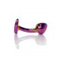 Korek analny stalowy HeavyFun wielokolorowy zakrzywiony 9 cm - 4