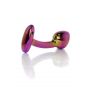 Korek analny stalowy HeavyFun wielokolorowy zakrzywiony 9 cm - 6