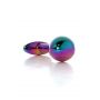 Korek analny stalowy HeavyFun wielokolorowy zakrzywiony 9 cm - 7