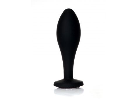 Korek analny silikonowy transparentny z diamentem L 10.5 cm - 5