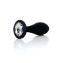Korek analny silikonowy transparentny z diamentem L 10.5 cm - 2