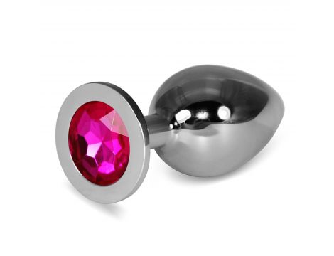 Luksusowy duży srebrny metalowy korek analny Lovetoy 10 cm