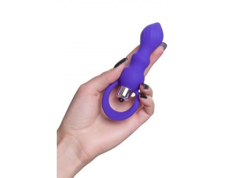 Korek analny wibrujący Curvy ToDo silikonowy fioletowy 14 cm - 6