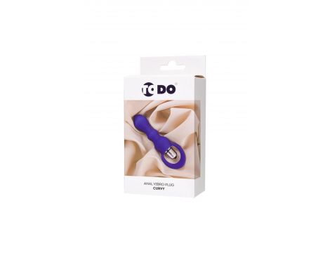 Korek analny wibrujący Curvy ToDo silikonowy fioletowy 14 cm - 7