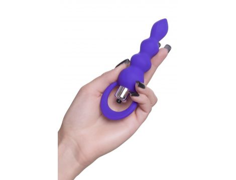 Korek analny silikonowy Twisty fioletowy 14 cm - 5