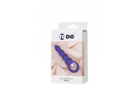 Korek analny silikonowy Twisty fioletowy 14 cm - 6