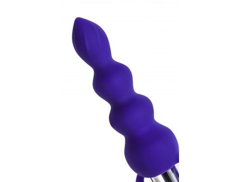 Korek analny silikonowy Twisty fioletowy 14 cm - 8