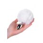 Korek analny srebrny TOYFA z króliczym ogonkiem 13 cm - 4