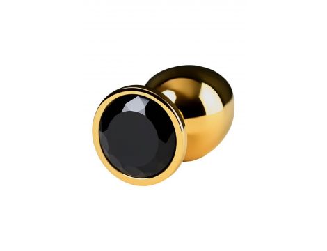 Korek analny metalowy TOYFA złoty z różowym kryształkiem 9,5 cm - 4