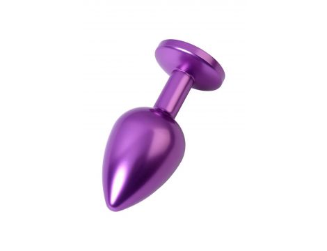 Korek analny TOYFA Metal fioletowy z kryształkiem - 3