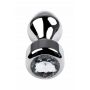 Korek analny metalowy srebrny z kryształkiem Metal by TOYFA 9.5 cm - 2