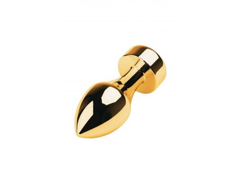 Korek analny złoty TOYFA Metal z białym kryształkiem 9,5 cm - 3
