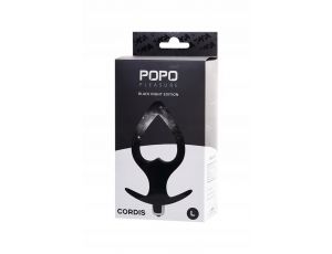 Wibrujący korek analny serce Cordis POPO Pleasure silikonowy czarny