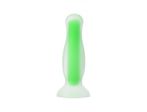 Korek analny Mortimer Glow świecący w ciemności silikonowy 12,5 cm - 3