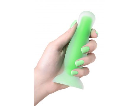 Korek analny Mortimer Glow świecący w ciemności silikonowy 12,5 cm - 5