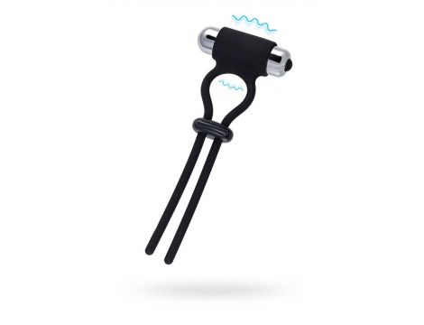 Lasso zaciskowe wibrujące A-Toys czarne silikonowe 14 cm