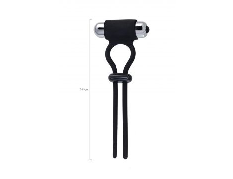 Lasso zaciskowe wibrujące A-Toys czarne silikonowe 14 cm - 7