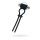 Lasso zaciskowe wibrujące A-Toys czarne silikonowe 14 cm