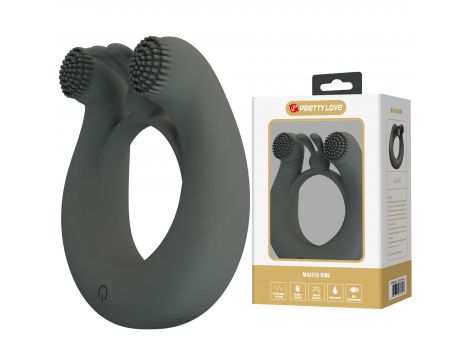 Pierścień wibrujący silikonowy Pretty Love Master Ring 12 trybów pamięci - 2