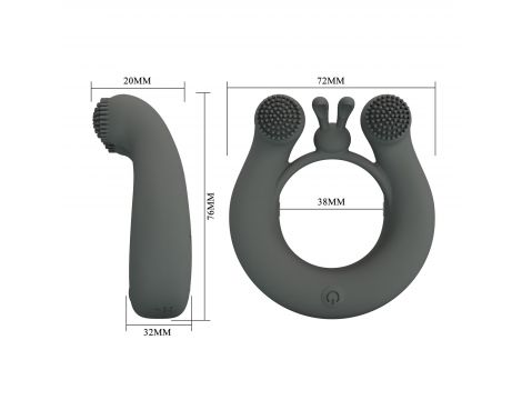Pierścień wibrujący silikonowy Pretty Love Master Ring 12 trybów pamięci - 12