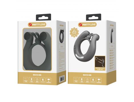 Pierścień wibrujący silikonowy Pretty Love Master Ring 12 trybów pamięci - 11