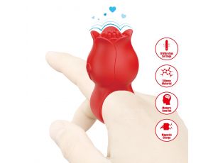 Pierścień wibrujący na palec JAE Pretty Love 10 trybów różany silikonowy