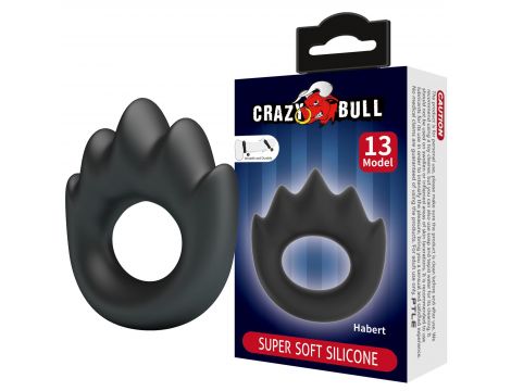Pierścień erekcyjny super miękki silikonowy Crazy Bull HABERT wodoodporny - 3