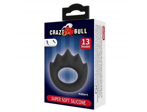 Pierścień erekcyjny super miękki silikonowy Crazy Bull HABERT wodoodporny - 5