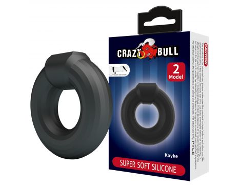 Pierścień erekcyjny super miękki silikonowy KAYKE Crazy Bull wodoodporny - 2