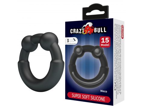 Pierścień erekcyjny super miękki silikonowy MECO Crazy Bull wodoodporny - 3