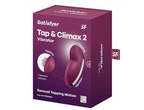 Stymulator łechtaczki Satisfyer Tap Climax 2 czerwony USB - 3