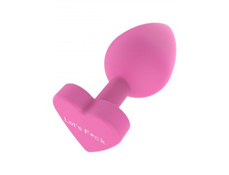 Korek analny silikonowy Lets Fuck ToyJoy różowy 8.5 cm - 5