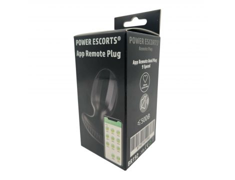 Korek analny wibrujący Power Escorts silikonowy czarny z aplikacją USB - 6