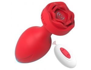 Korek analny wibrujący Power Escorts Princess czarny USB 10 funkcji