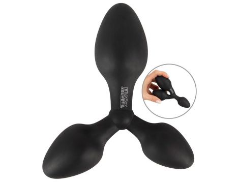 Potrójny korek analny Black Velvets silikonowy 13 8 cm - 2